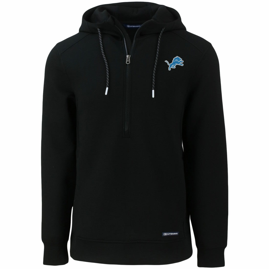 Cutter & Buck Primary Mark Roam Eco Recycled Half-Zip Pullover Hoodie - Detroit Lions