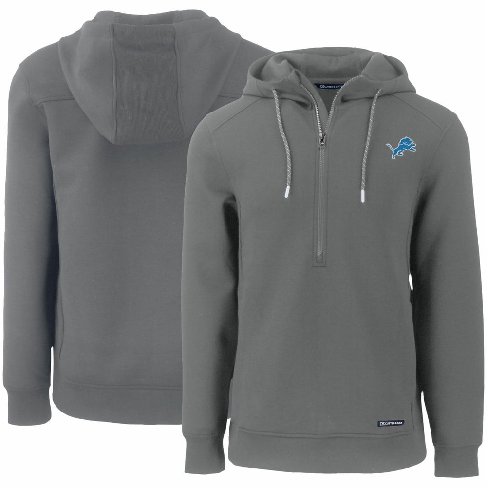 Cutter & Buck Primary Mark Roam Eco Recycled Half-Zip Pullover Hoodie - Detroit Lions