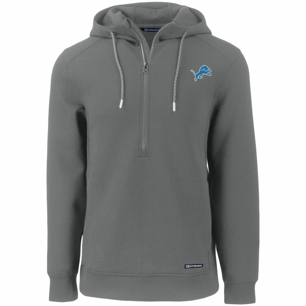 Cutter & Buck Primary Mark Roam Eco Recycled Half-Zip Pullover Hoodie - Detroit Lions
