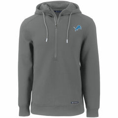 Cutter & Buck Primary Mark Roam Eco Recycled Half-Zip Pullover Hoodie - Detroit Lions