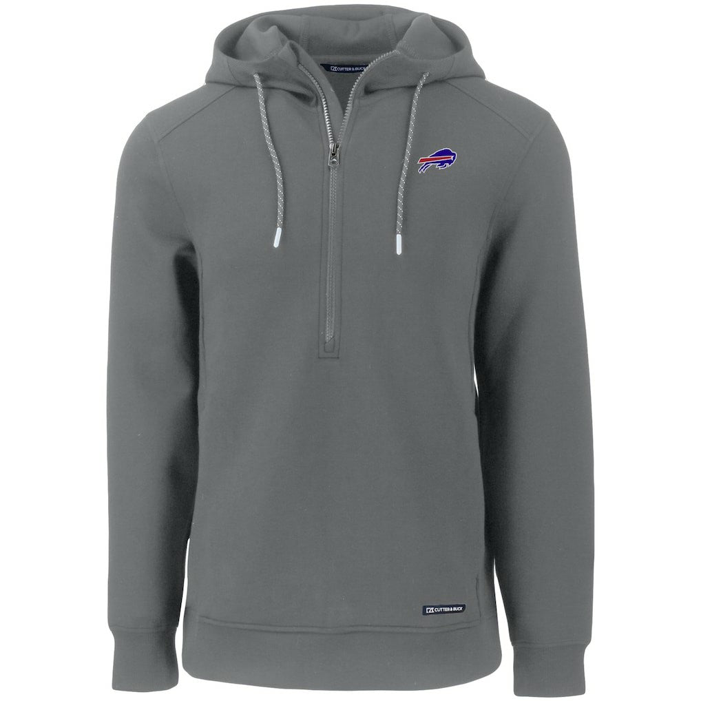 Cutter & Buck Primary Mark Roam Eco Recycled Half-Zip Pullover Hoodie - Buffalo Bills