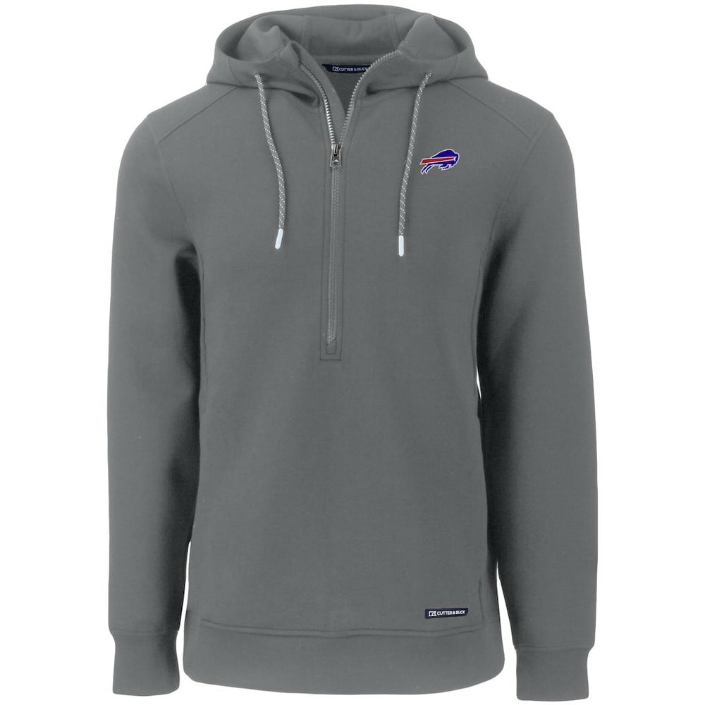 Cutter & Buck Primary Mark Roam Eco Recycled Half-Zip Pullover Hoodie - Buffalo Bills