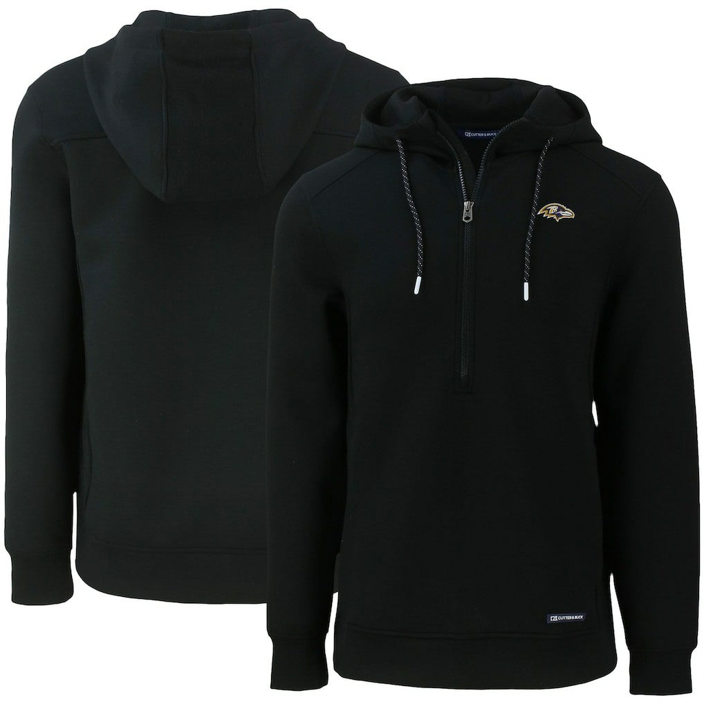 Cutter & Buck Primary Mark Roam Eco Recycled Half-Zip Pullover Hoodie - Baltimore Ravens