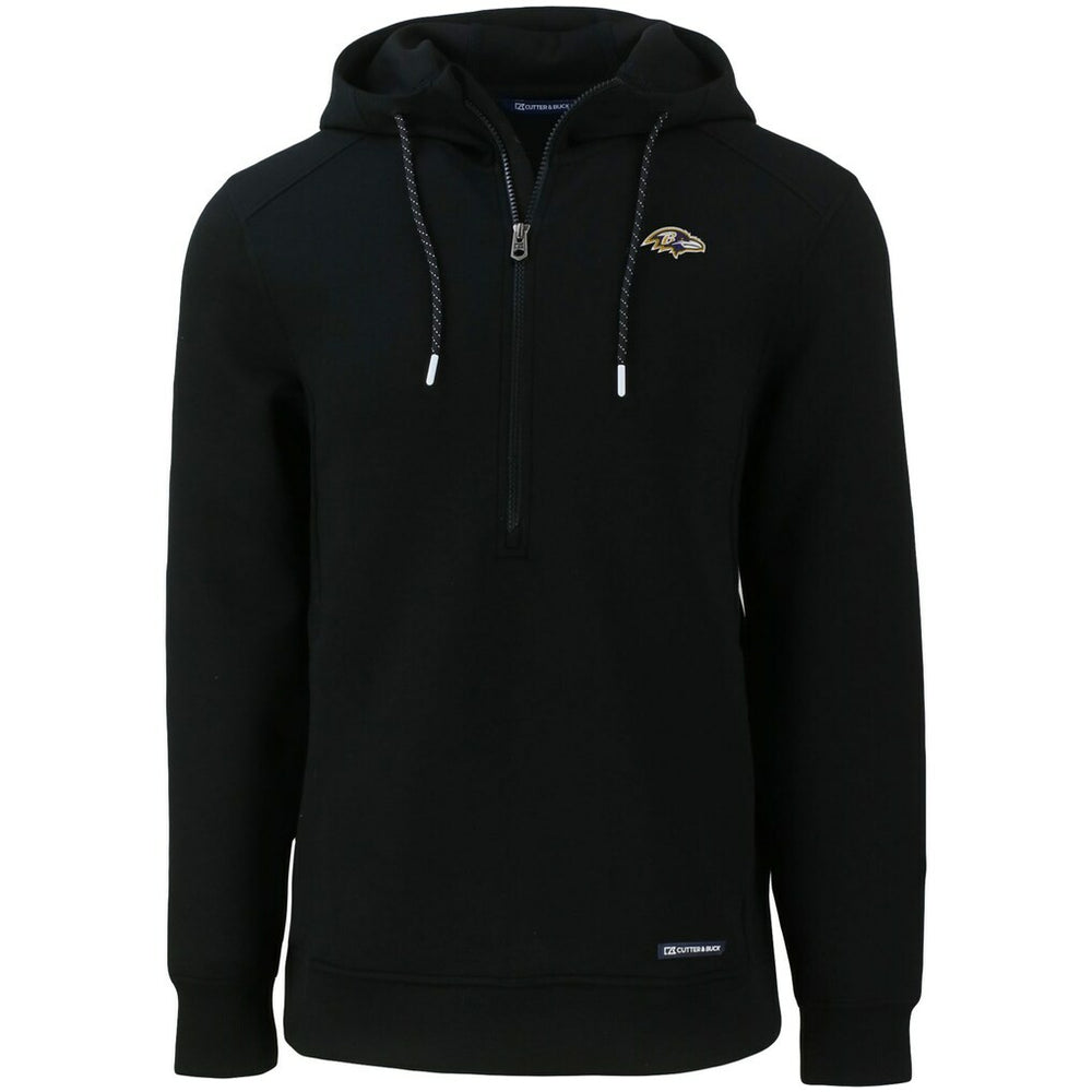 Cutter & Buck Primary Mark Roam Eco Recycled Half-Zip Pullover Hoodie - Baltimore Ravens