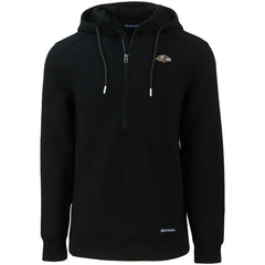 Cutter & Buck Primary Mark Roam Eco Recycled Half-Zip Pullover Hoodie - Baltimore Ravens