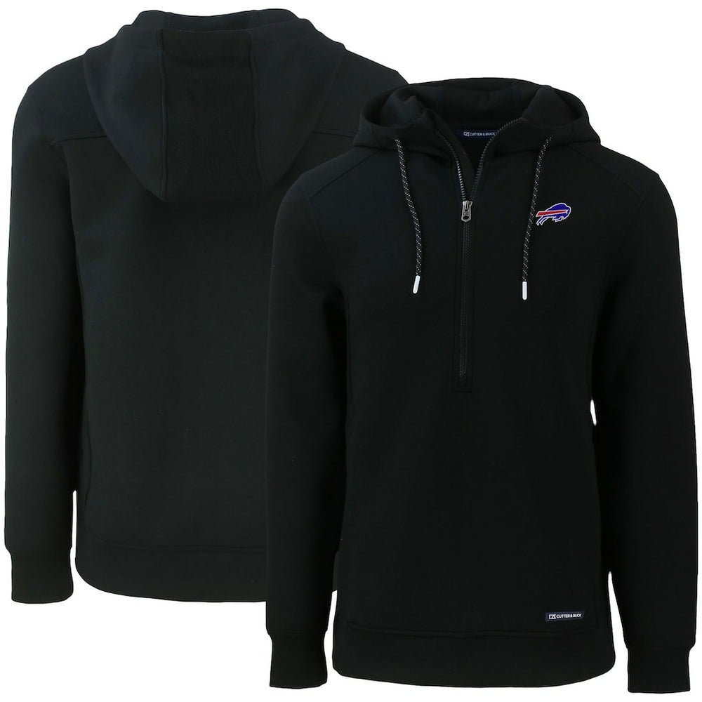 Cutter & Buck Primary Mark Roam Eco Recycled Half-Zip Pullover Hoodie - Buffalo Bills