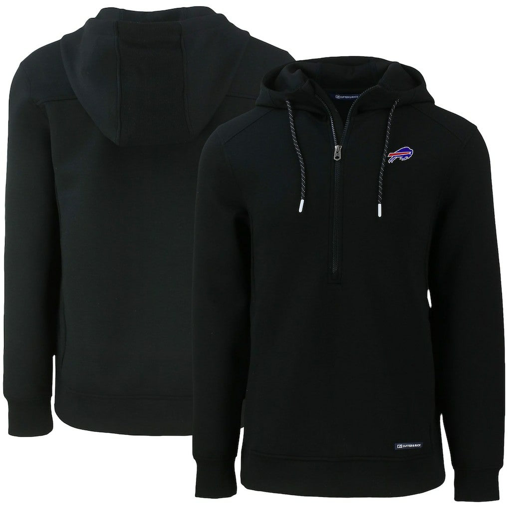 Cutter & Buck Primary Mark Roam Eco Recycled Half-Zip Pullover Hoodie - Buffalo Bills