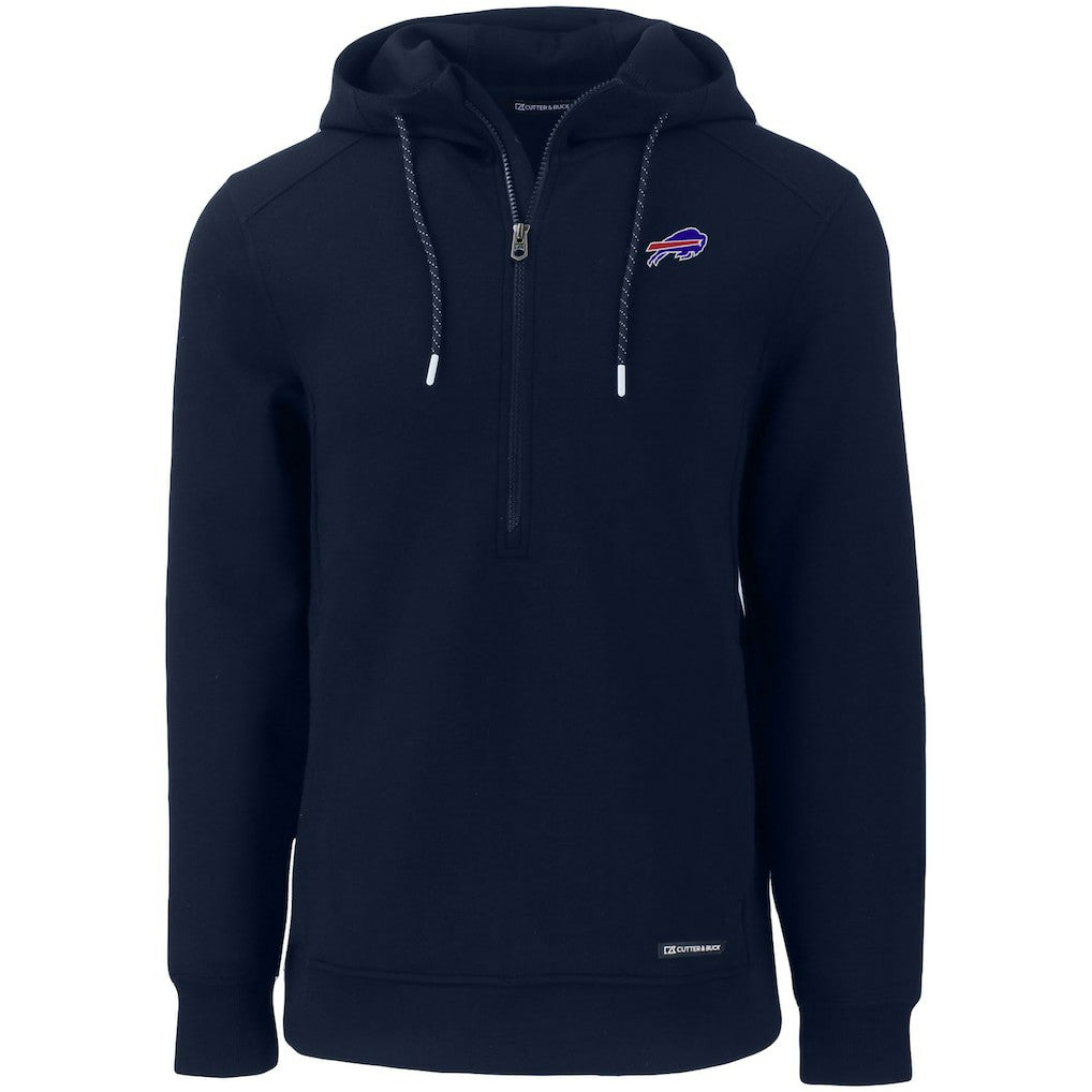 Cutter & Buck Primary Mark Roam Eco Recycled Half-Zip Pullover Hoodie - Buffalo Bills