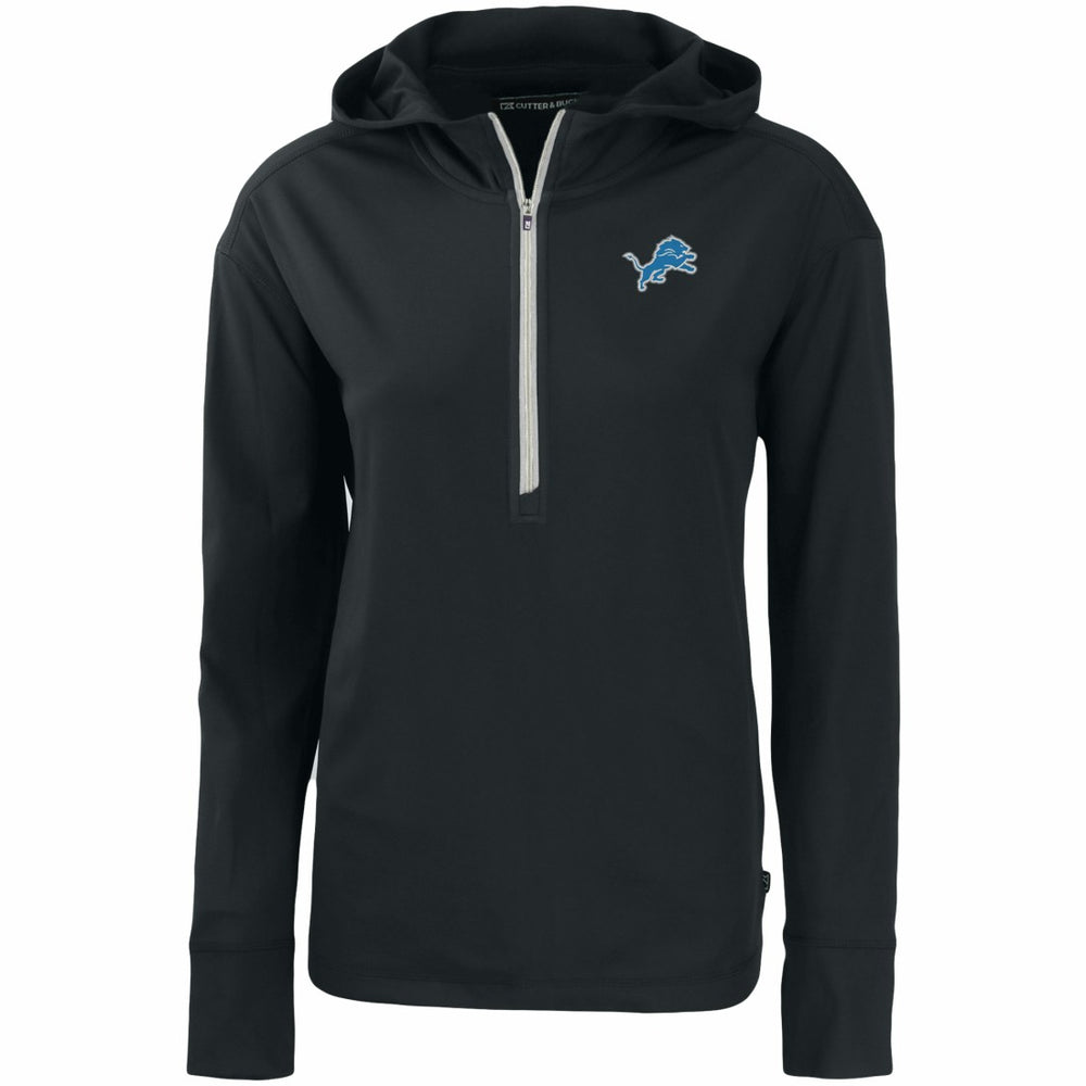 Cutter & Buck Women's Primary Mark Daybreak Eco Recycled Half-Zip Hoodie - Detroit Lions
