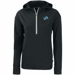 Cutter & Buck Women's Primary Mark Daybreak Eco Recycled Half-Zip Hoodie - Detroit Lions