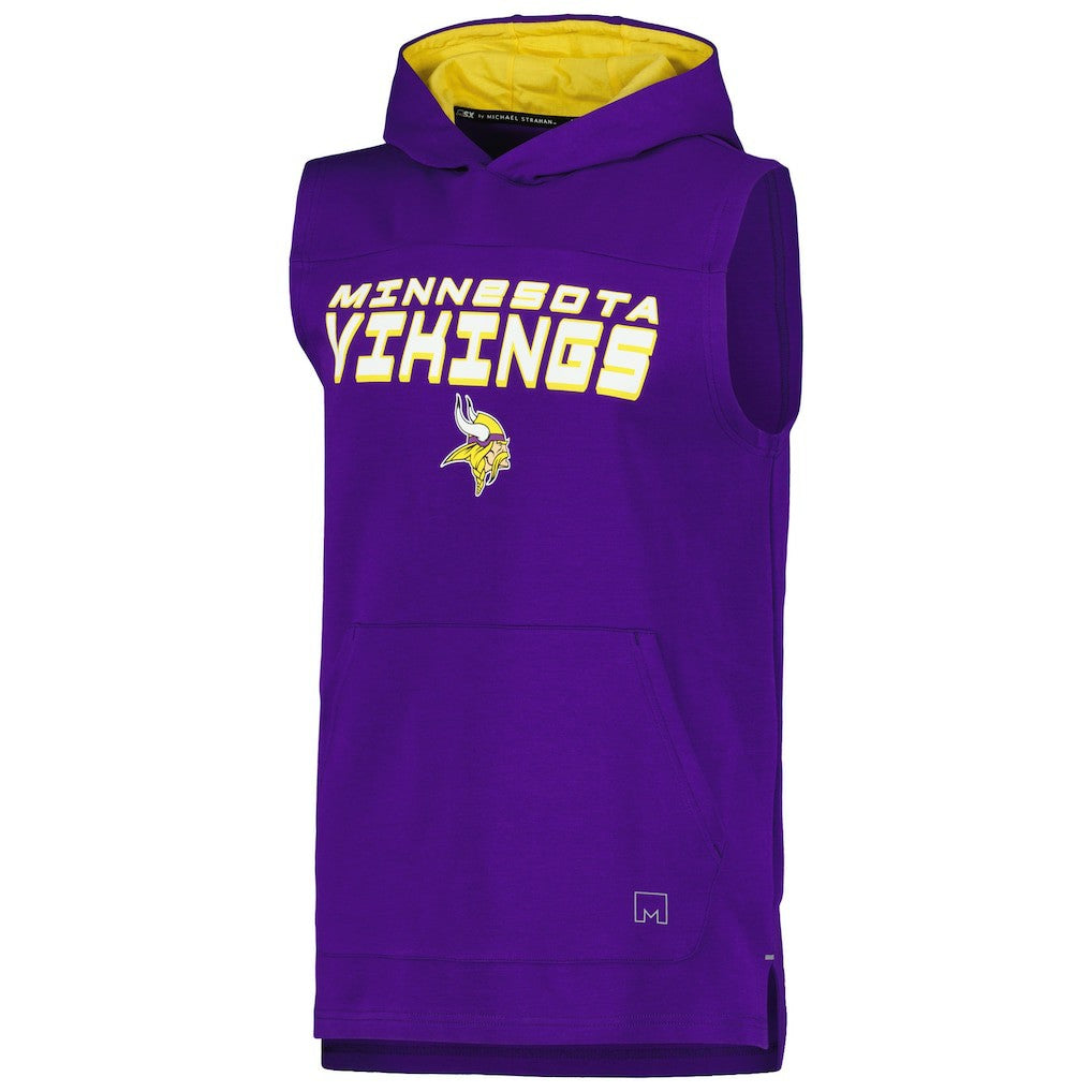MSX by Michael Strahan Captain Sleeveless Hoodie T-Shirt - Minnesota Vikings