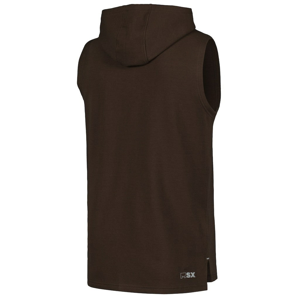 MSX by Michael Strahan Captain Sleeveless Hoodie T-Shirt - Cleveland Browns
