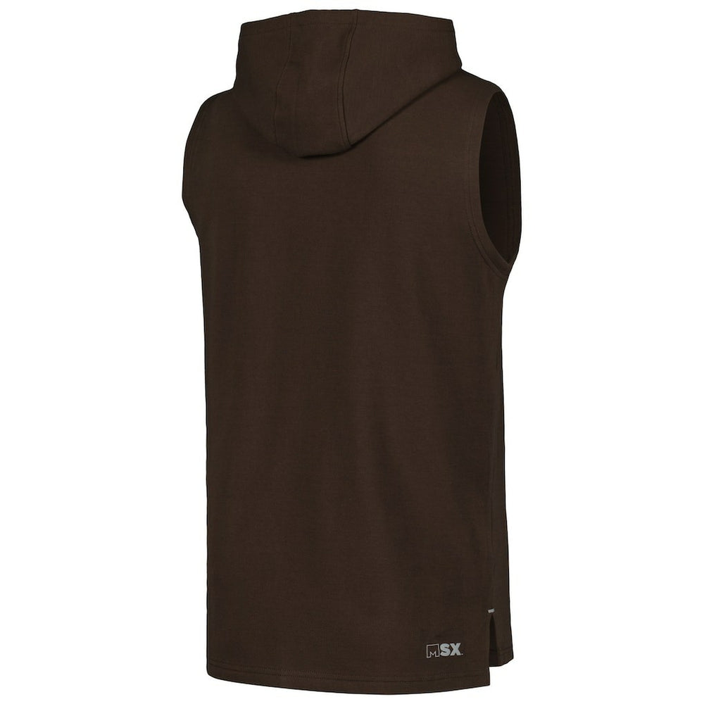 MSX by Michael Strahan Captain Sleeveless Hoodie T-Shirt - Cleveland Browns