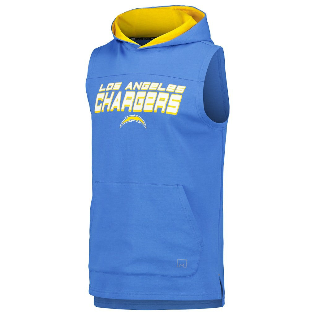 MSX by Michael Strahan Captain Sleeveless Hoodie T-Shirt - Los Angeles Chargers