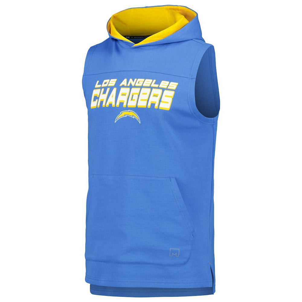 MSX by Michael Strahan Captain Sleeveless Hoodie T-Shirt - Los Angeles Chargers