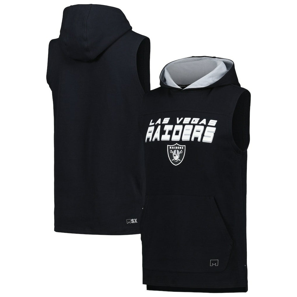 MSX by Michael Strahan Captain Sleeveless Hoodie T-Shirt - Las Vegas Raiders
