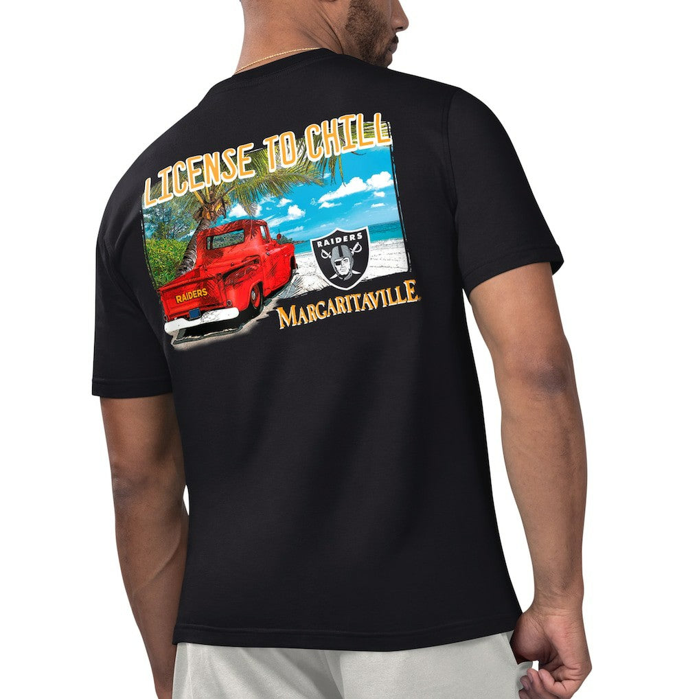 Margaritaville Licensed to Chill T-Shirt - Las Vegas Raiders