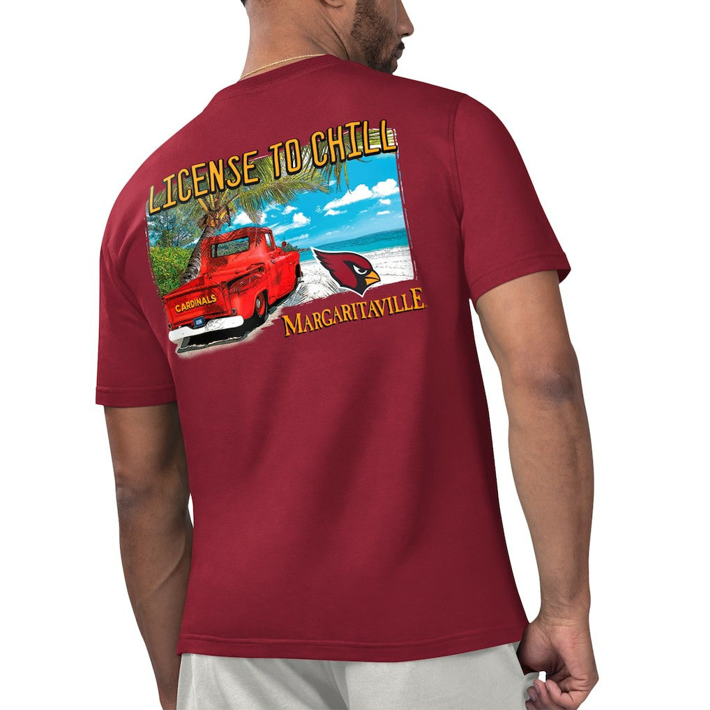 Margaritaville Licensed to Chill T-Shirt - Arizona Cardinals