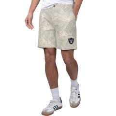 Margaritaville Sandwashed Monstera Print Amphib Shorts - Las Vegas Raiders