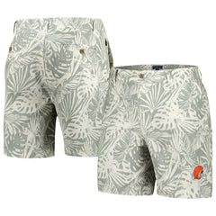 Margaritaville Sandwashed Monstera Print Amphib Shorts - Cleveland Browns