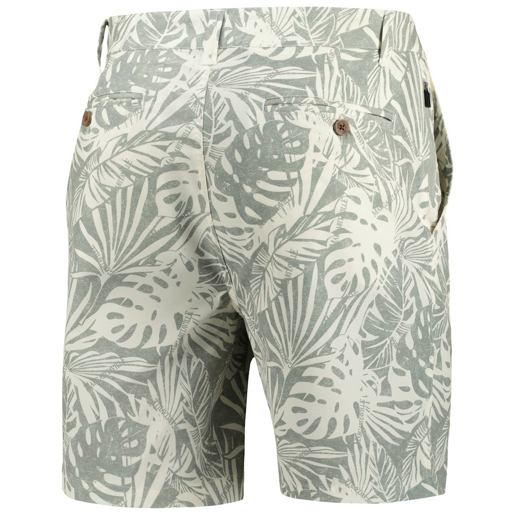 Margaritaville Sandwashed Monstera Print Amphib Shorts - Cleveland Browns