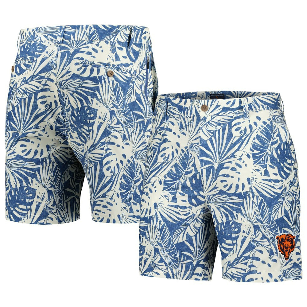 Margaritaville Sandwashed Monstera Print Amphib Shorts - Chicago Bears