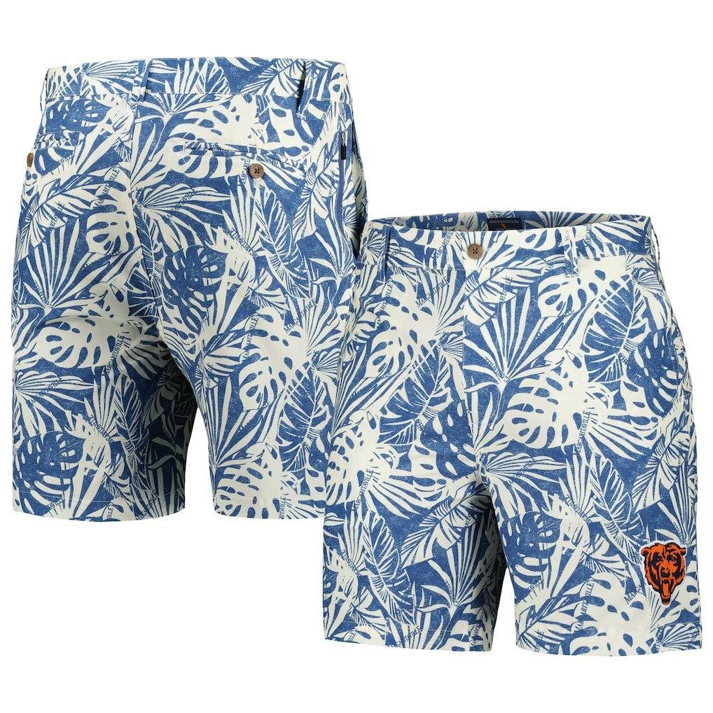 Margaritaville Sandwashed Monstera Print Amphib Shorts - Chicago Bears