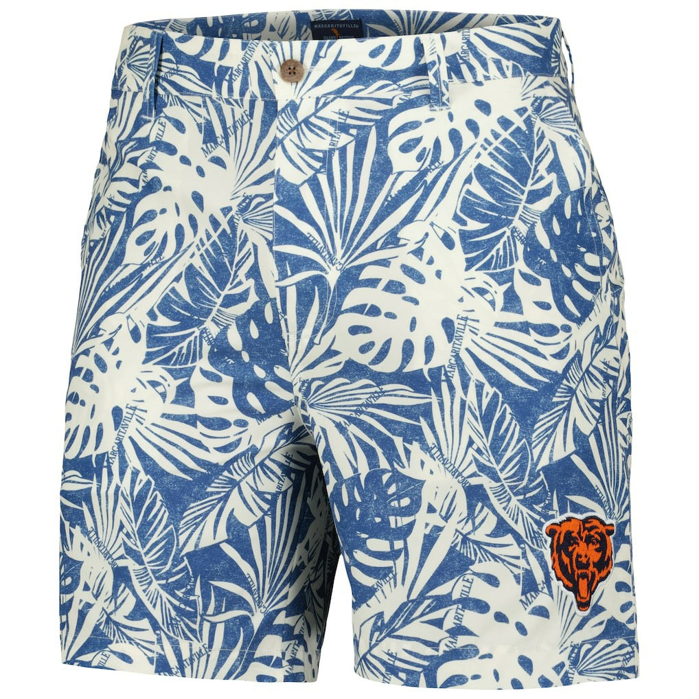 Margaritaville Sandwashed Monstera Print Amphib Shorts - Chicago Bears