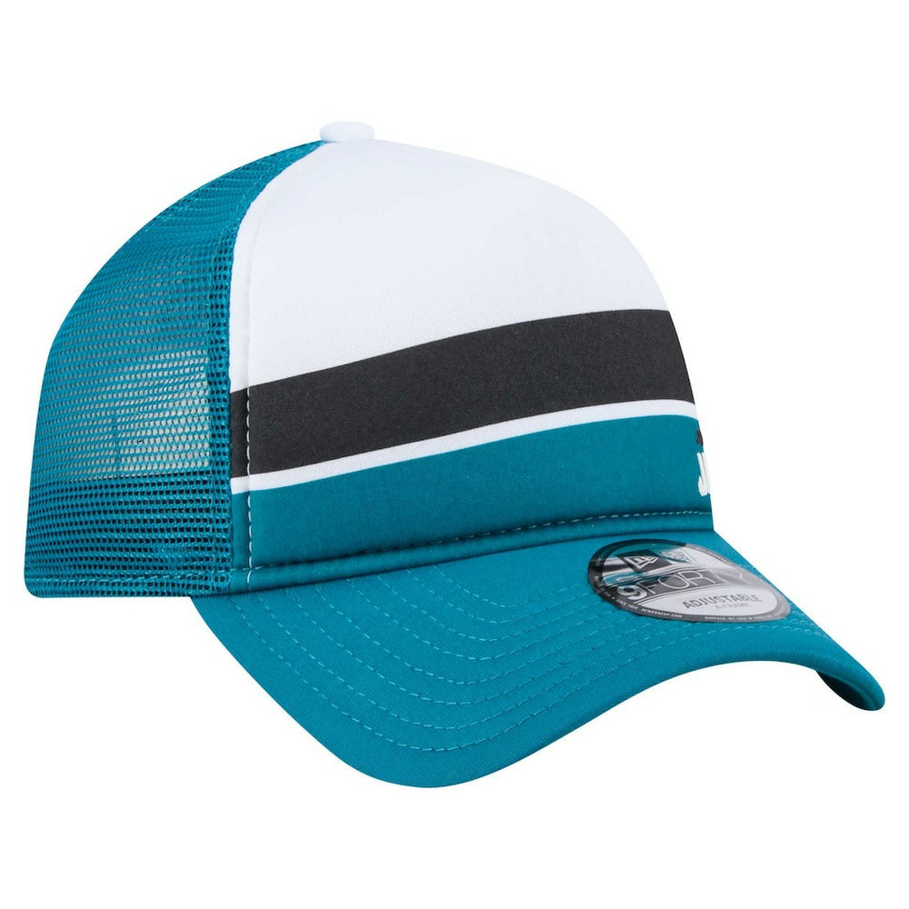 Color-Block 9FORTY A-Frame Trucker Adjustable Hat - Jacksonville Jaguars