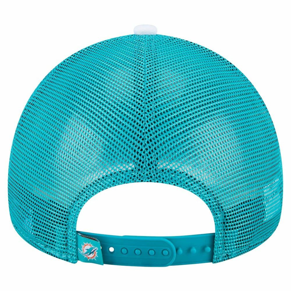Color-Block 9FORTY A-Frame Trucker Adjustable Hat - Miami Dolphins