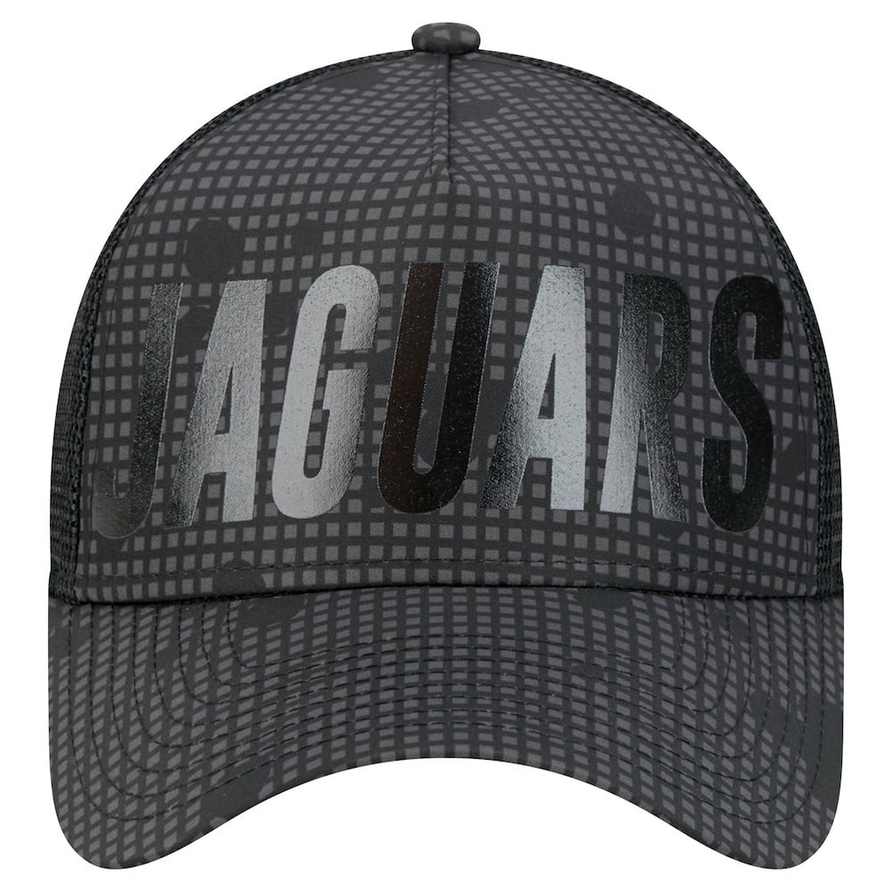 Midnight Ink Tonal Text A-Frame Trucker 9FORTY Adjustable Hat - Jacksonville Jaguars