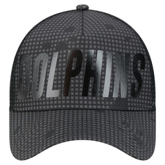 Midnight Ink Tonal Text A-Frame Trucker 9FORTY Adjustable Hat - Miami Dolphins