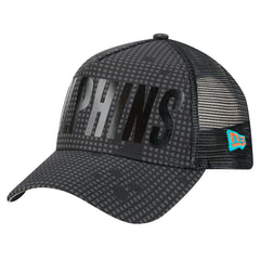 Midnight Ink Tonal Text A-Frame Trucker 9FORTY Adjustable Hat - Miami Dolphins