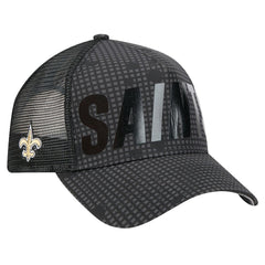 Midnight Ink Tonal Text A-Frame Trucker 9FORTY Adjustable Hat - New Orleans Saints