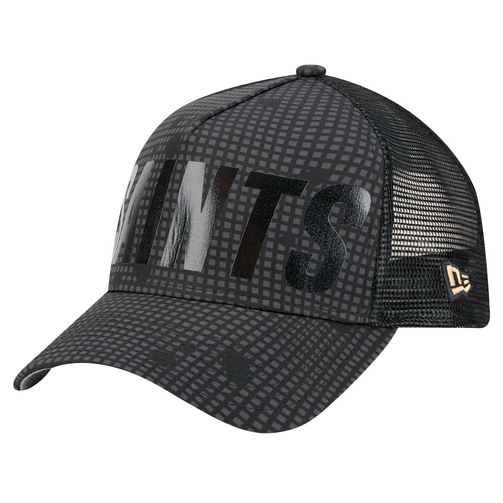 Midnight Ink Tonal Text A-Frame Trucker 9FORTY Adjustable Hat - New Orleans Saints