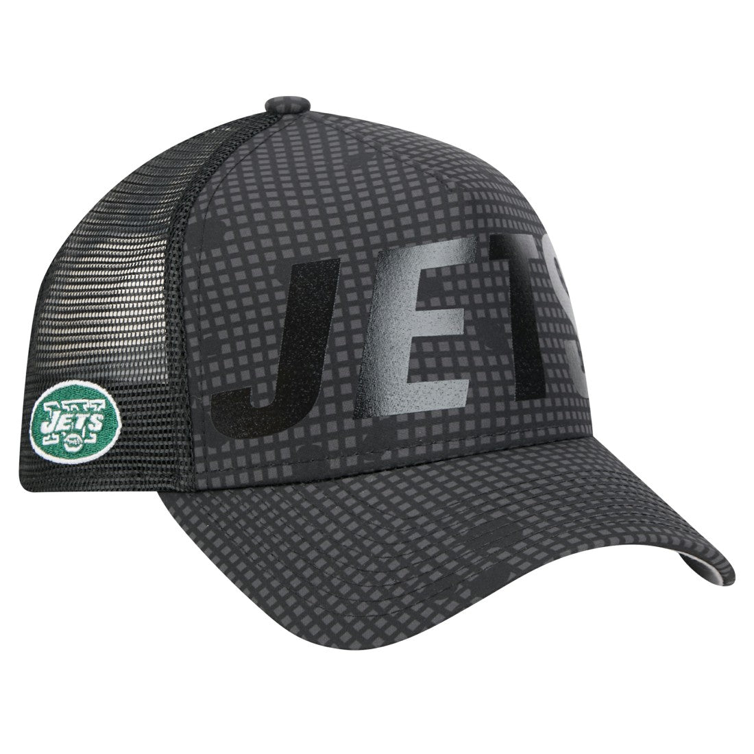 Throwback Midnight Ink Tonal Text A-Frame Trucker 9FORTY Adjustable Hat - New York Jets