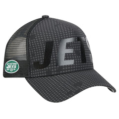 Throwback Midnight Ink Tonal Text A-Frame Trucker 9FORTY Adjustable Hat - New York Jets