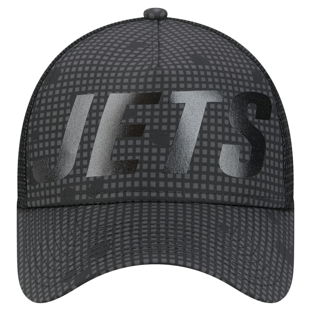 Throwback Midnight Ink Tonal Text A-Frame Trucker 9FORTY Adjustable Hat - New York Jets