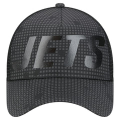 Throwback Midnight Ink Tonal Text A-Frame Trucker 9FORTY Adjustable Hat - New York Jets