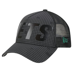 Throwback Midnight Ink Tonal Text A-Frame Trucker 9FORTY Adjustable Hat - New York Jets