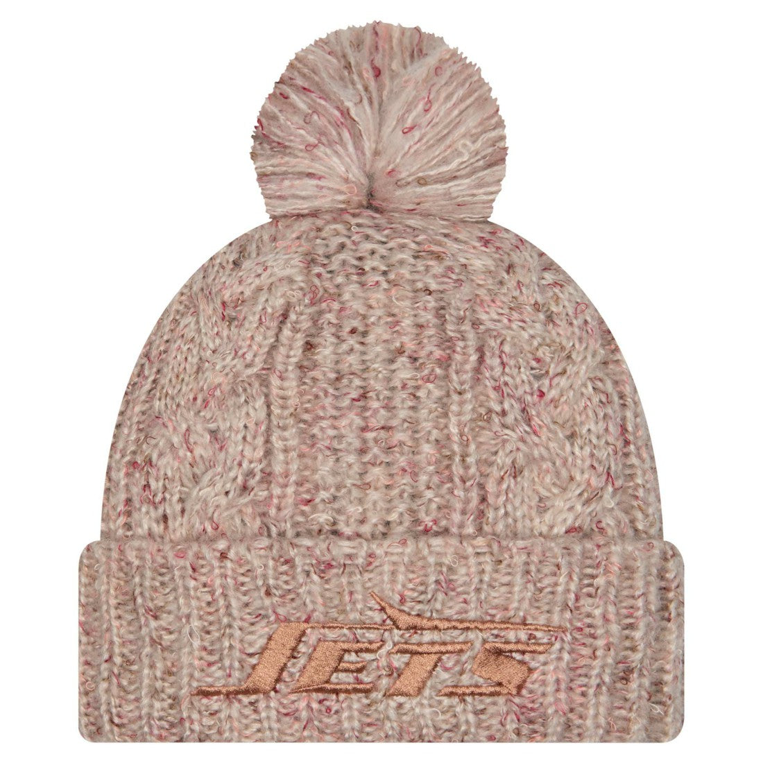 Women's Trendy Tone Cuffed Knit Hat with Pom - New York Jets