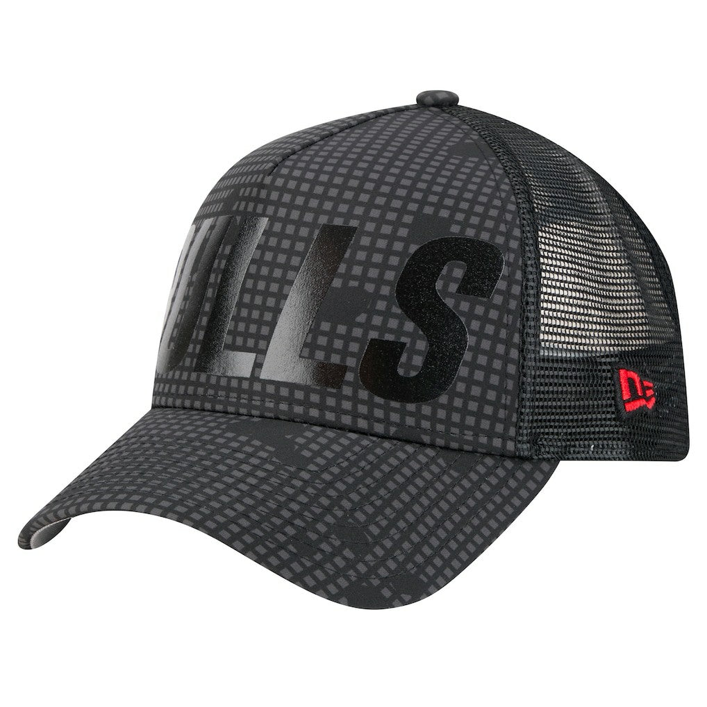 NBA Chicago Bulls Male Adult Midnight Ink Tonal A-Frame Trucker 9FORTY Adjustable Hat