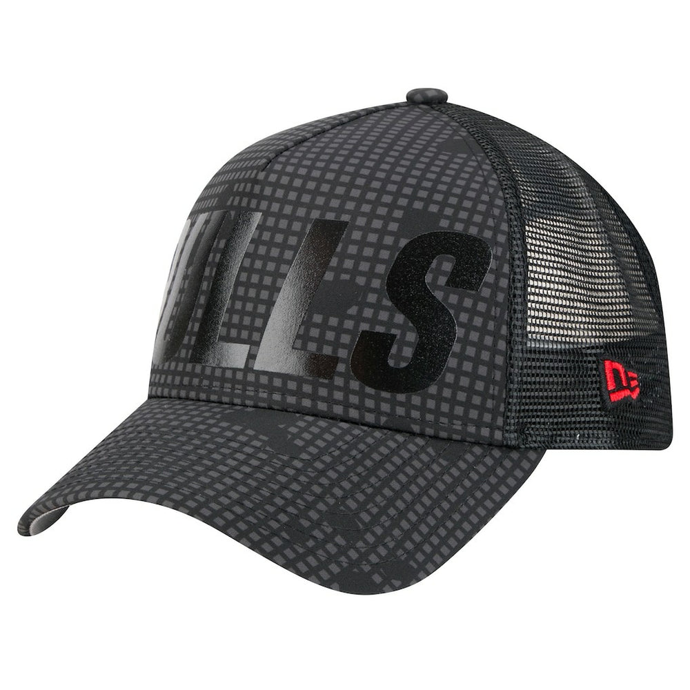 NBA Chicago Bulls Male Adult Midnight Ink Tonal A-Frame Trucker 9FORTY Adjustable Hat