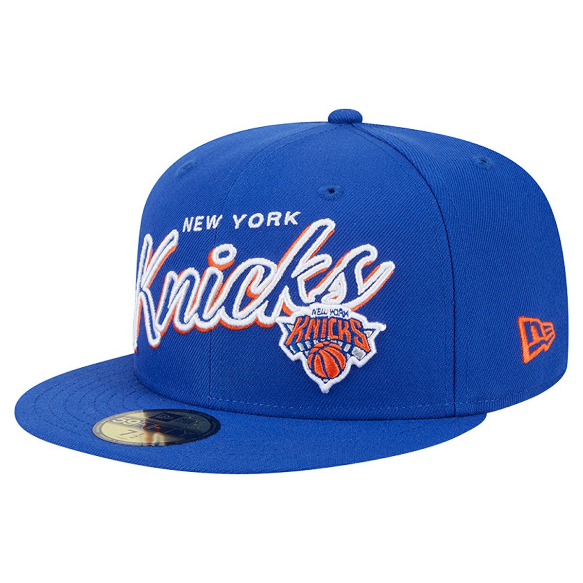 NBA New York Knicks Sport Night Script Sided 59FIFTY Fitted Hat