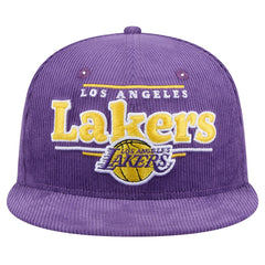 NBA Los Angeles Lakers Throwback Display Corduroy 9FIFTY Snapback Hat