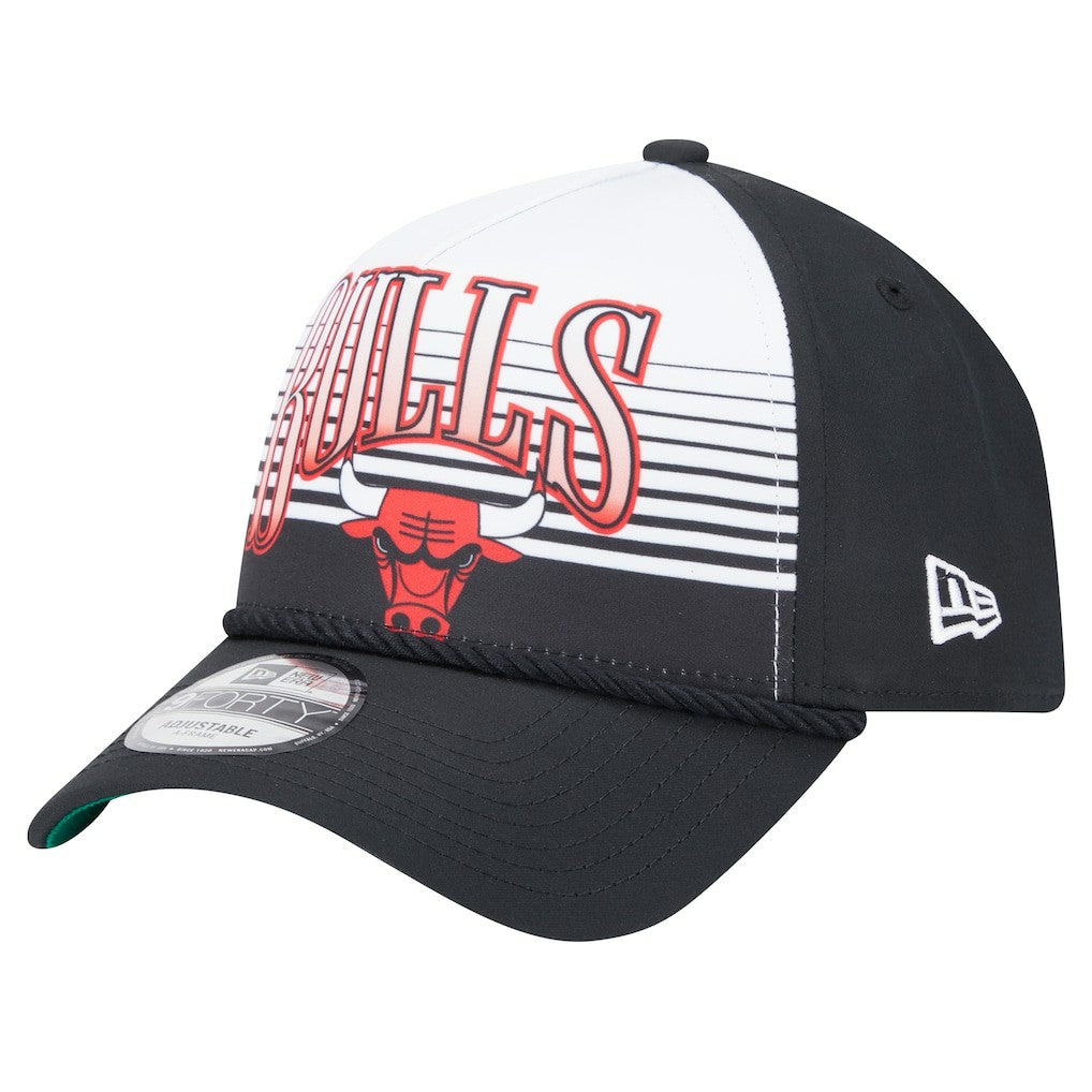 NBA  Chicago Bulls Black Throwback Gradient A-Frame 9FORTY Adjustable Hat