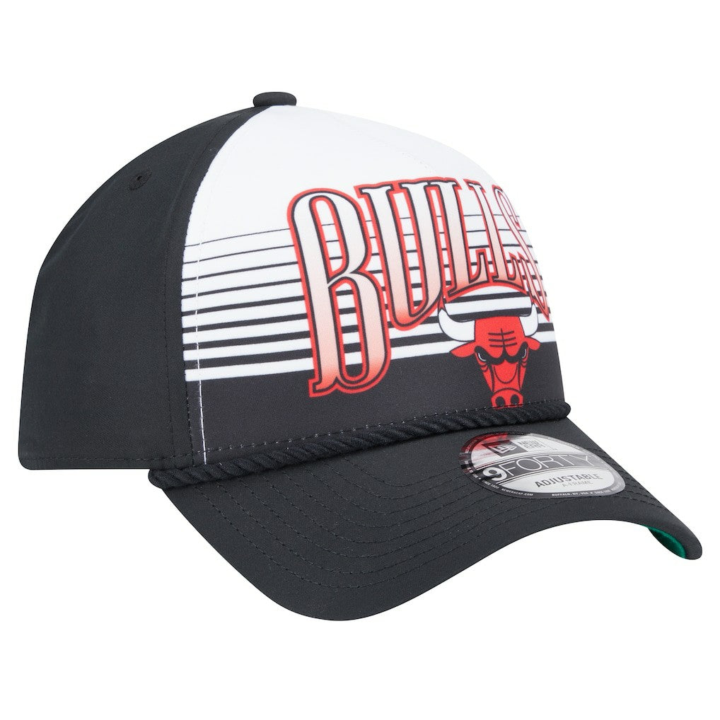 NBA  Chicago Bulls Black Throwback Gradient A-Frame 9FORTY Adjustable Hat