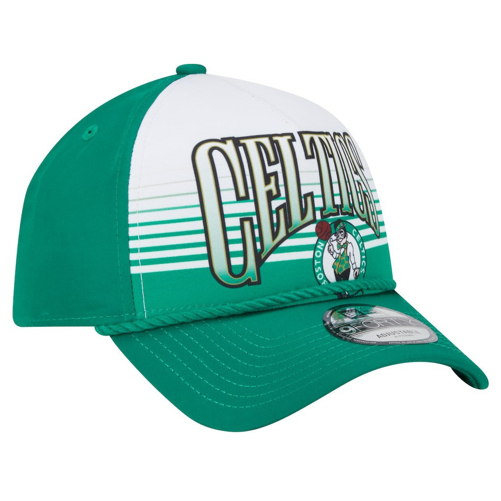 NBA  Boston Celtics Kelly Green Throwback Gradient A-Frame 9FORTY Adjustable Hat