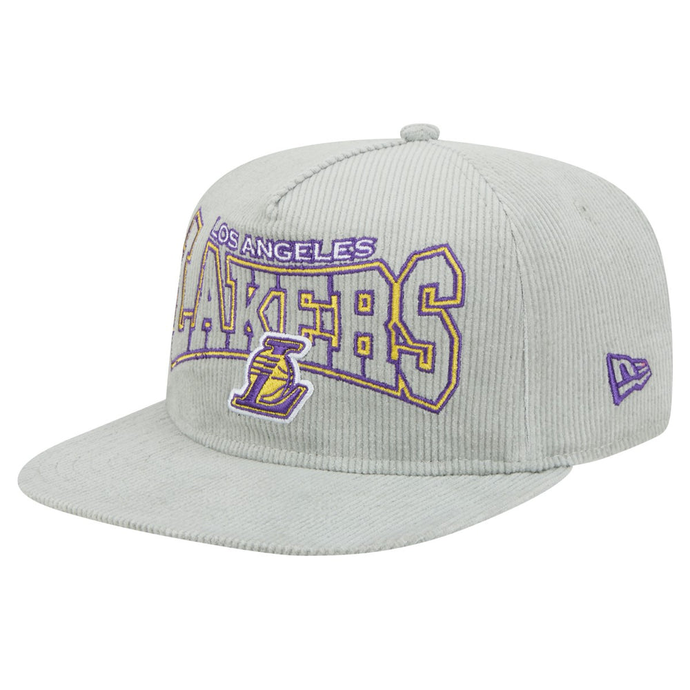 NBA Los Angeles Lakers Throwback Corduroy Golfer Snapback Hat