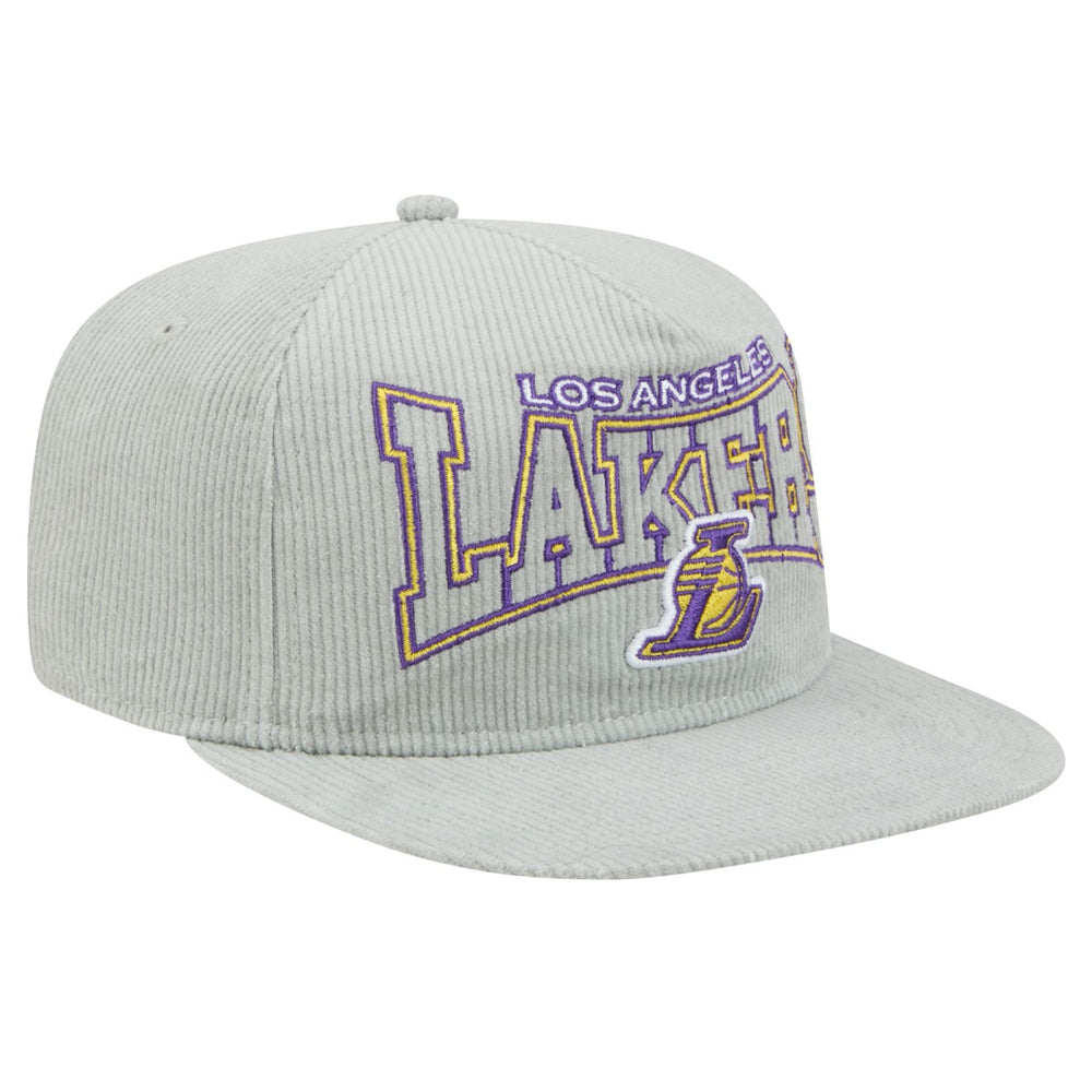 NBA Los Angeles Lakers Throwback Corduroy Golfer Snapback Hat